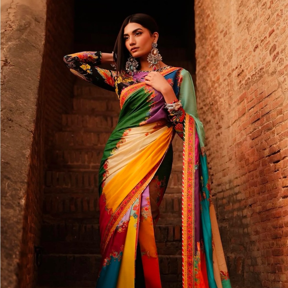 Vibrant Multicolor Sari